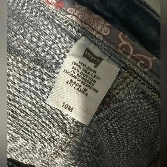 Levi's 545 Med. Wash Denim Jeans Size 10M Low Rise Bootcut Flare Y2K stretchy - Picture 7 of 8